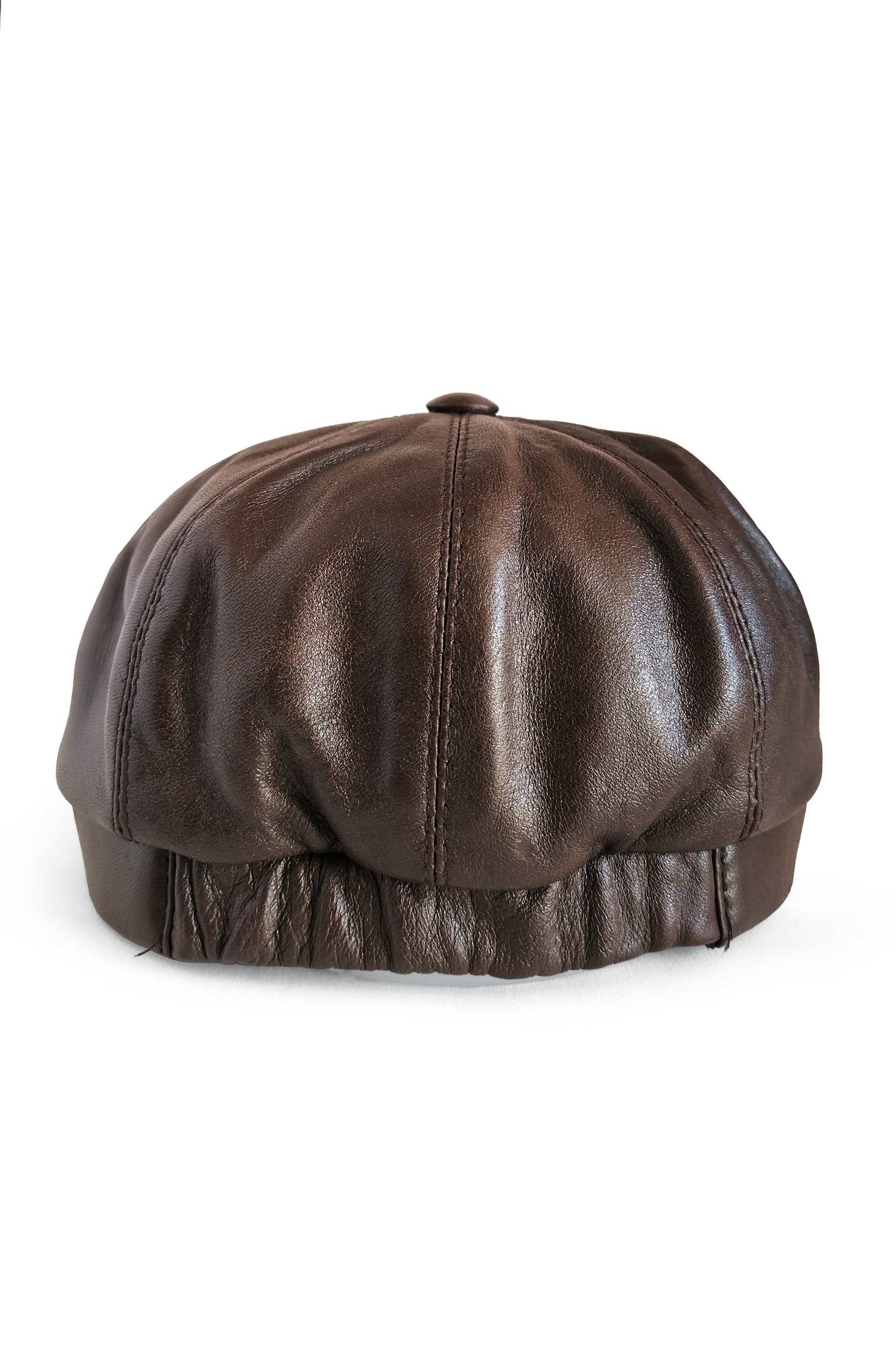 Gulposh Heritage Classic Leather Newsboy Baker Boy Cap (Mahogany Brown Edition)