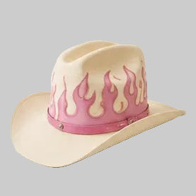 Gulposh Industries Pink Flame Western Cowboy Hat
