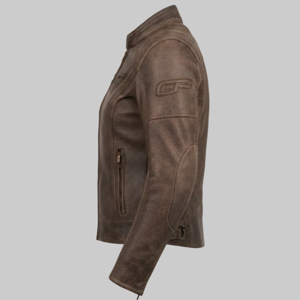 GP Vintage Leather Jacket (Distressed Brown)