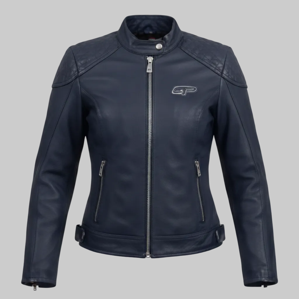GP Leather Jacket (Navy Blue)
