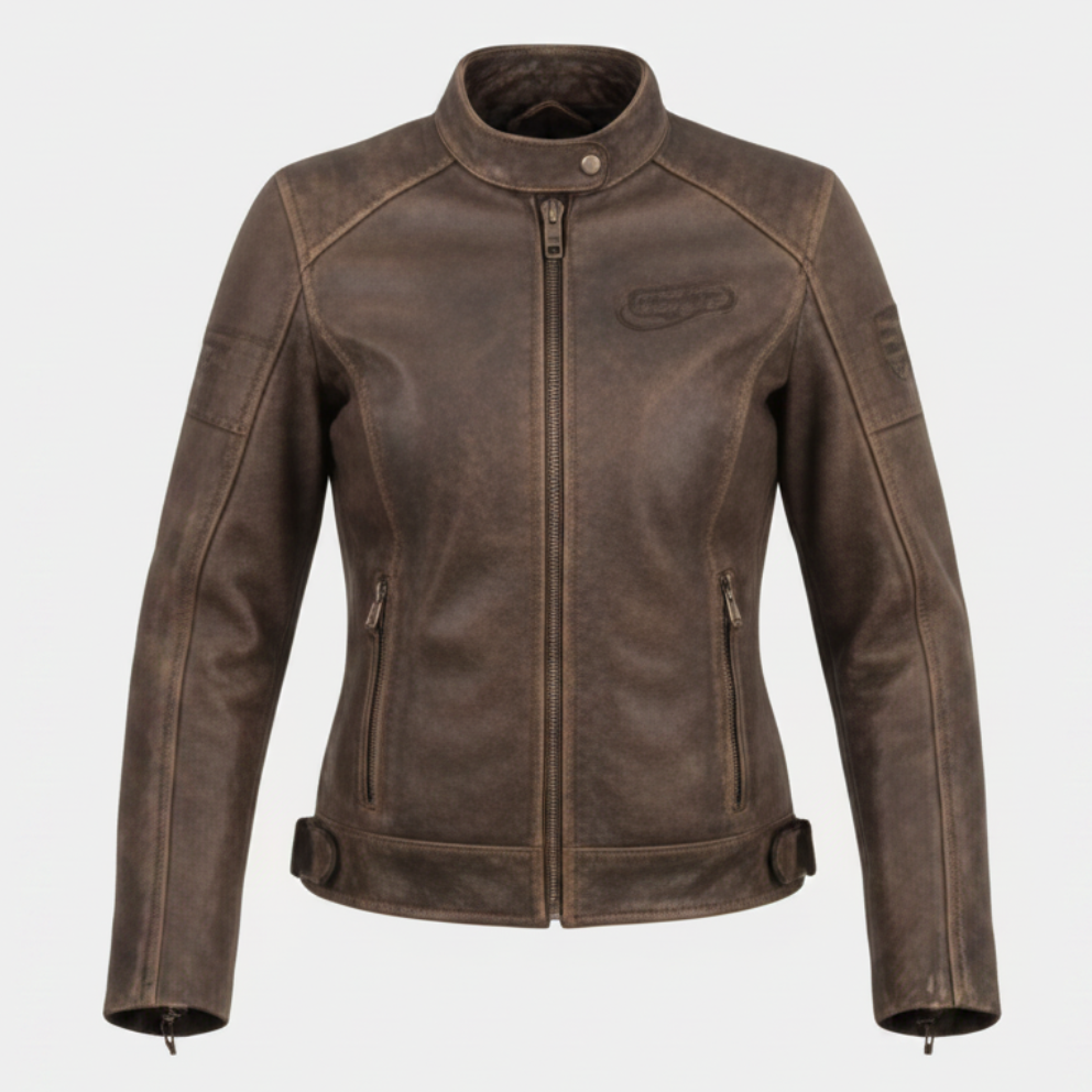 GP Vintage Leather Jacket (Distressed Brown)