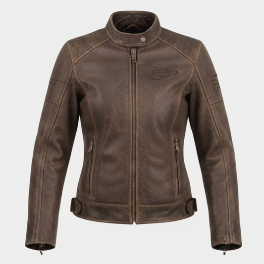 GP Vintage Leather Jacket (Distressed Brown)