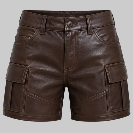 Nomad Utility Faux-Leather Cargo Shorts