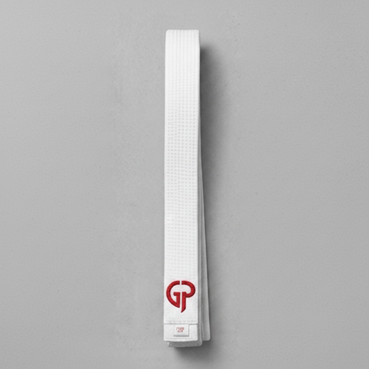Custom Embroidered Martial Arts Belt (White).