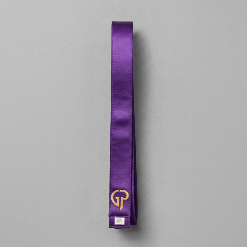 Custom Embroidered Martial Arts Belt (Purple).
