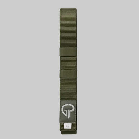 Custom Embroidered Martial Arts Belt (Olive Green).
