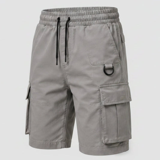 Light Gray Utility Cargo Shorts