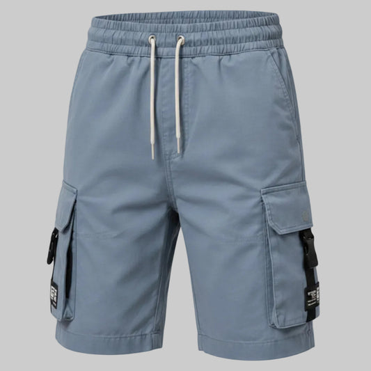 Light Blue Utility Strap Cargo Shorts