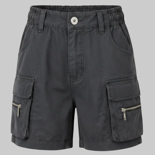 Women's Elastic Back Cargo Shorts