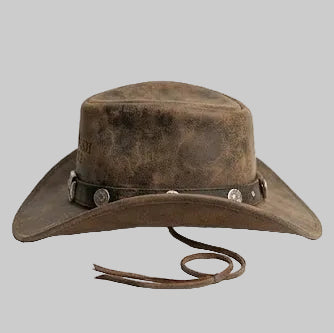 Gulposh Luxe Frontier Distressed Leather Cowboy Hat