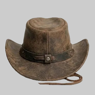 Gulposh Luxe Frontier Distressed Leather Cowboy Hat
