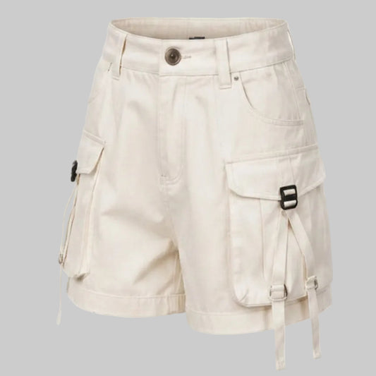 Women's High-Waisted Multi-Strap Cargo Shorts