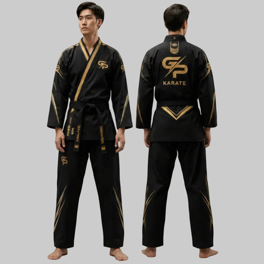 GP Signature Premium Karate Gi – Onyx Edition (Black Uniform)