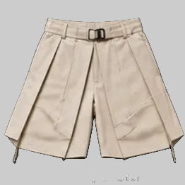 Origami Pleat Structured Futuristic Shorts
