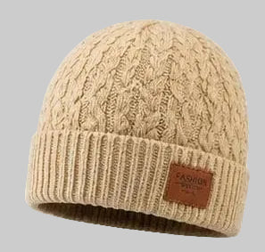 Unisex Cable-Knit Cuffed Beanie