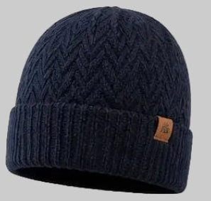 Unisex Textured Chevron-Knit Beanie