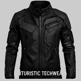 Futuristic Techwear Leather Jacket