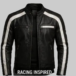 Men's Racing Inspired Leather Jacket