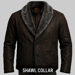 Men's Premium Shawl Collar Leather Jacket