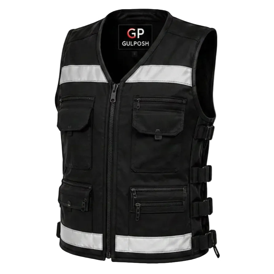 Gulposh Men's Reflective Multi-Pocket Tactical Utility Vest
