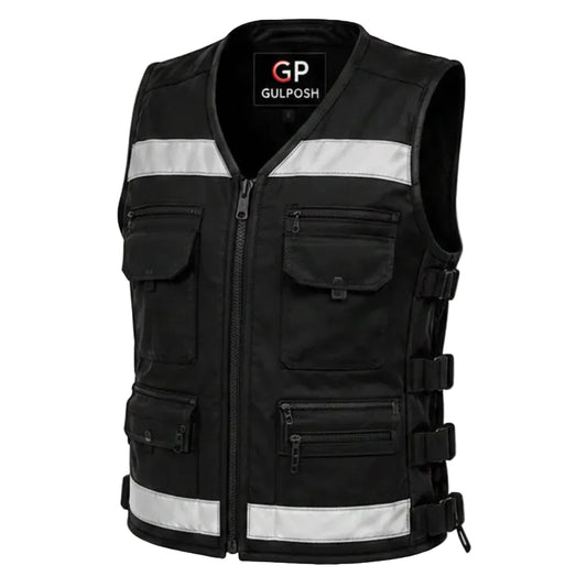 Gulposh Men's Reflective Multi-Pocket Tactical Utility Vest