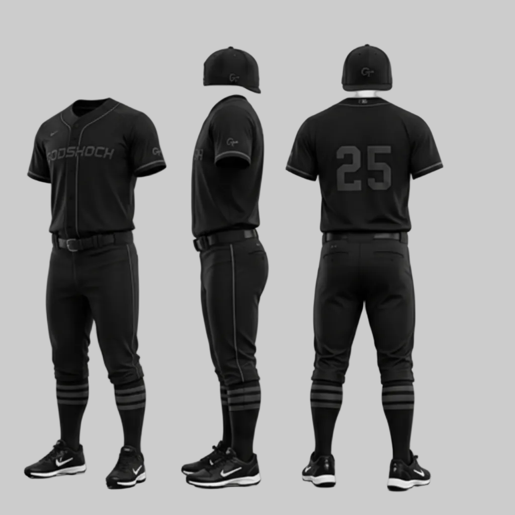 GP Elite Stealth Baseball Uniform – All Black Edition