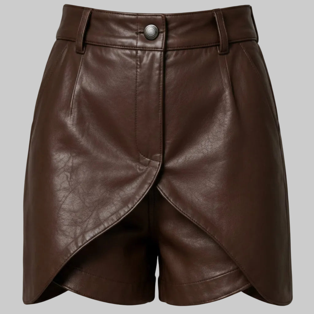 Gulposh Industries Tulip Overlay Leather Skort