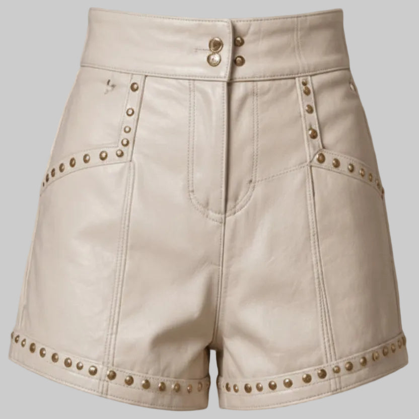 Gulposh Industries Studded Western Leather Shorts
