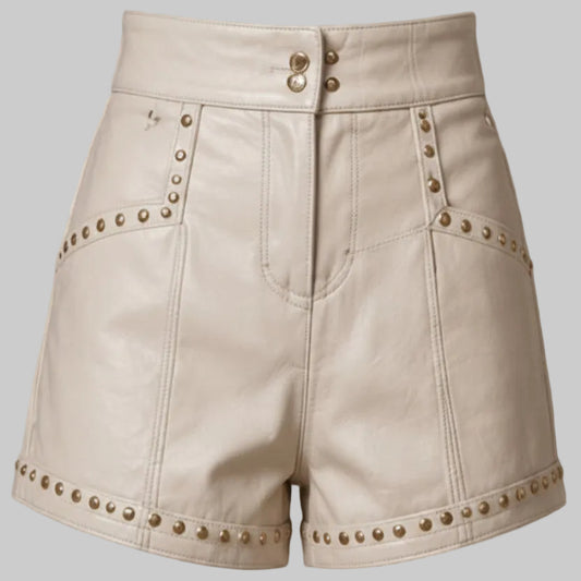 Gulposh Industries Studded Western Leather Shorts