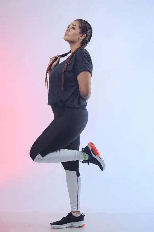 Gulposh Luxe "Apex Chevron" Color-Block Leggings