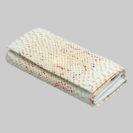 Snakeskin-Print Long Wallet.