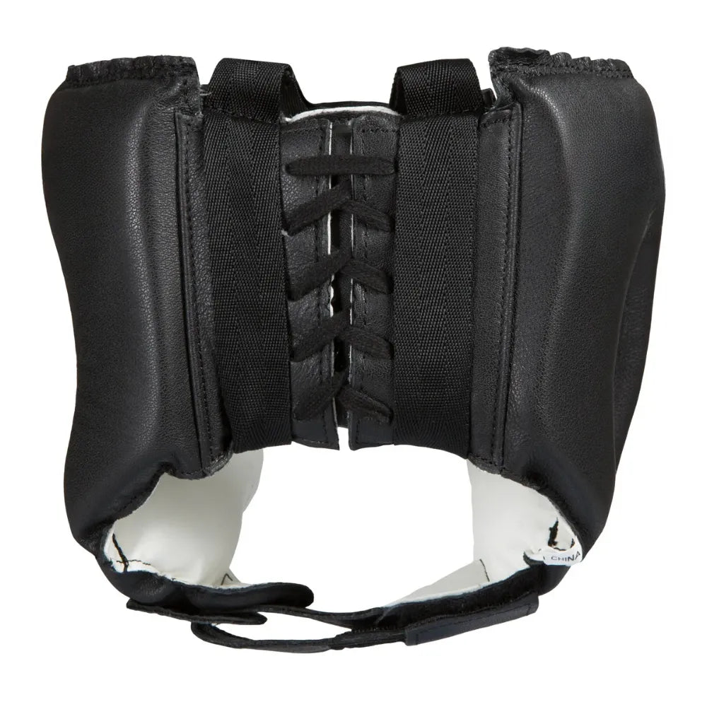 Gulposh Luxe Classic Full-Face Sparring Head Guard (Matte Black & White Contour Edition)