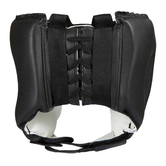 Gulposh Luxe Classic Full-Face Sparring Head Guard (Matte Black & White Contour Edition)