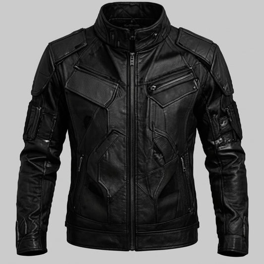 Futuristic Techwear Leather Jacket