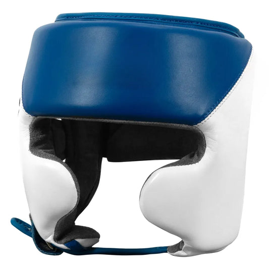 Gulposh Luxe Classic Full-Face Sparring Head Guard (Cobalt Blue & White Edition)