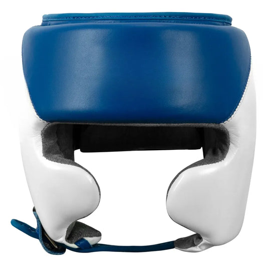 Gulposh Luxe Classic Full-Face Sparring Head Guard (Cobalt Blue & White Edition)