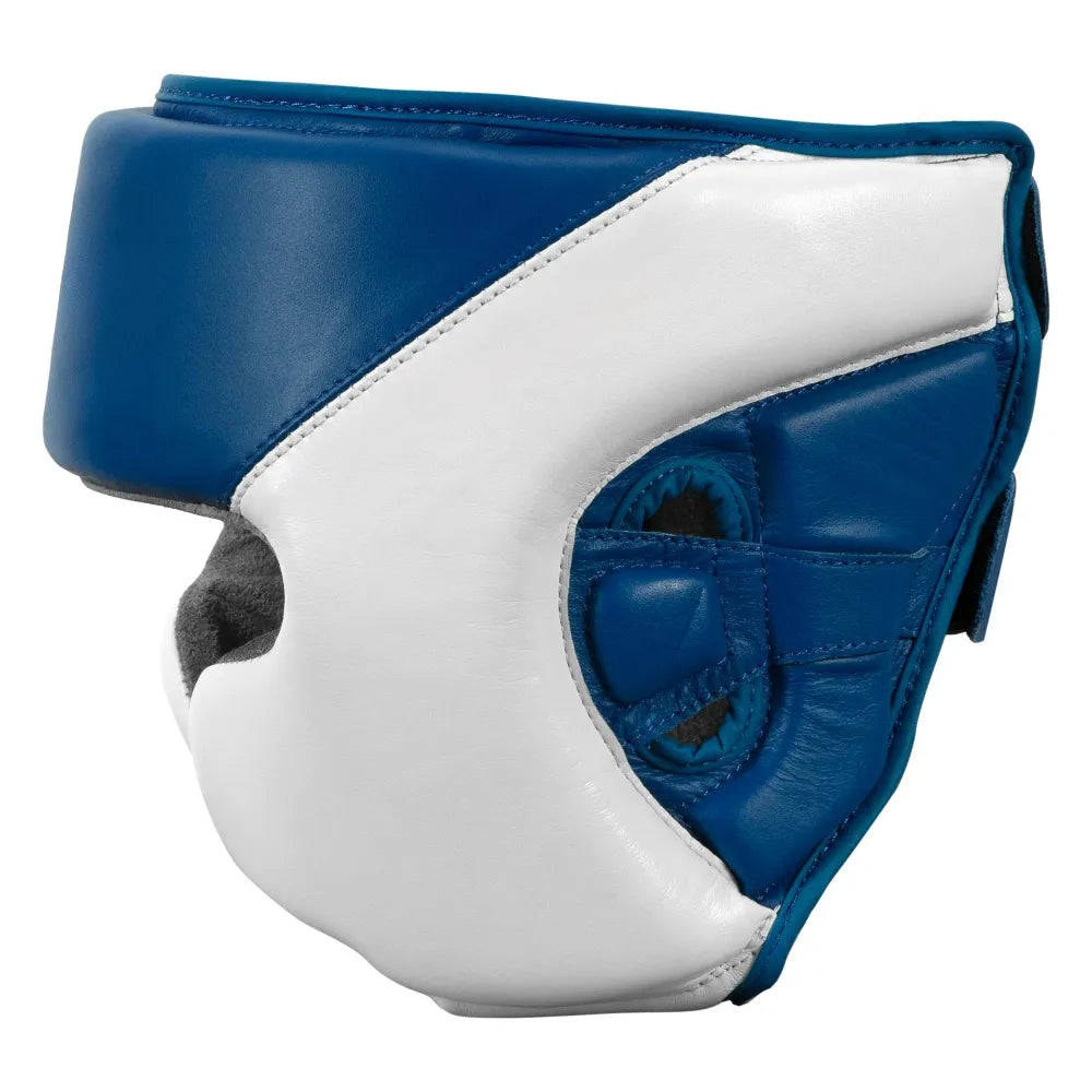 Gulposh Luxe Classic Full-Face Sparring Head Guard (Cobalt Blue & White Edition)