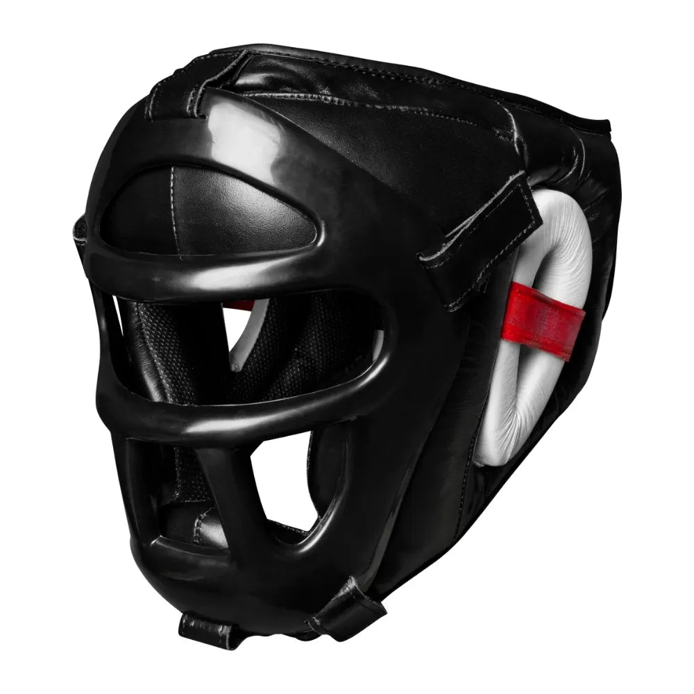 Gulposh Luxe Classic Full-Face Sparring Head Guard (Crimson Red & White Edition)