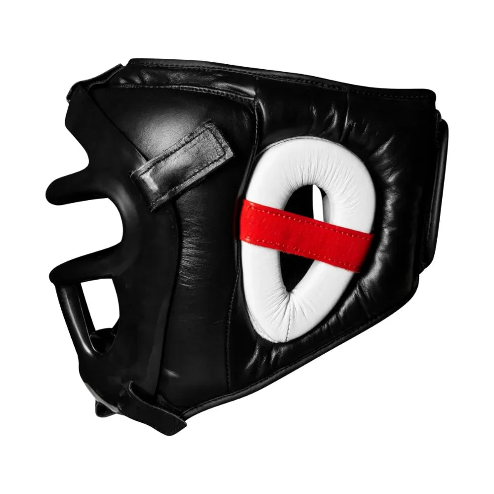 Gulposh Luxe Classic Full-Face Sparring Head Guard (Crimson Red & White Edition)