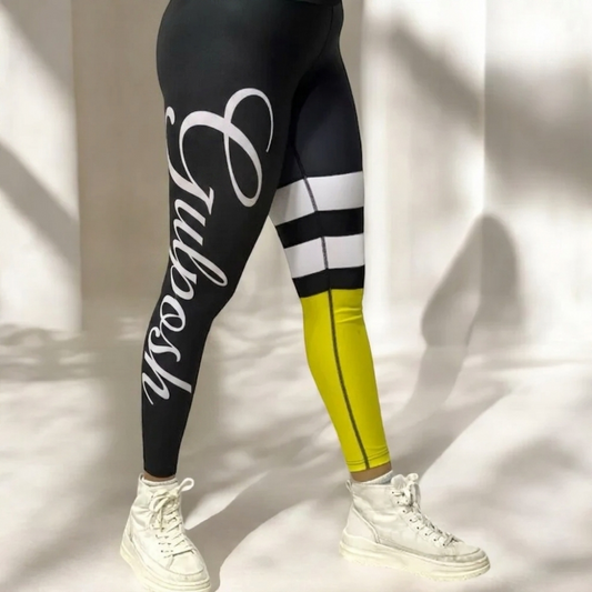 Gulposh Luxe "Signature Varsity" Color-Block Leggings
