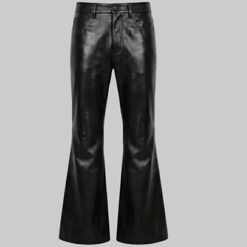 Gulposh Luxe "Night Rider" Leather Flare Pants