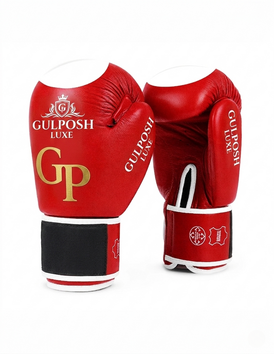Gulposh Luxe "Tiger-Apex" Pro Competition Boxing Gloves (Crimson Red Edition)