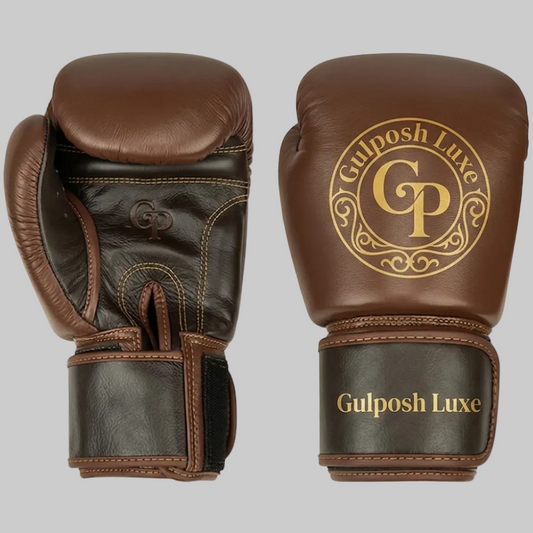 Gulposh Luxe "Thunder-Classic" Hook-and-Loop Training Gloves (Earth Brown & Espresso)