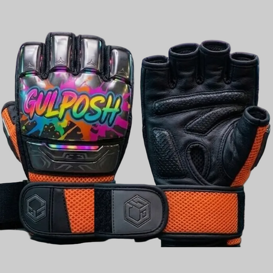 Gulposh "Neon Cyber" Pro MMA Grappling Gloves