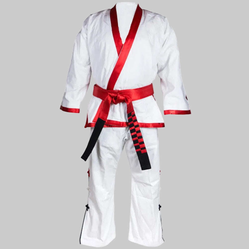 Gulposh Industries Crimson Accent Traditional Sport Karate / Kung Fu Uniform