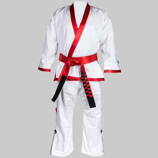 Gulposh Industries Crimson Accent Traditional Sport Karate / Kung Fu Uniform