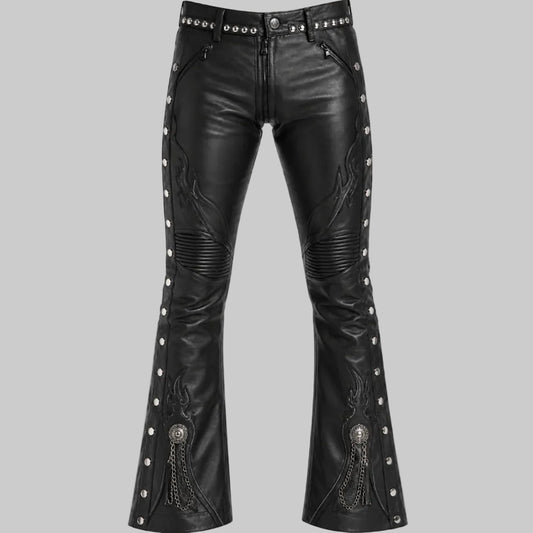 Cyberpunk Western Biker Bell-Bottoms