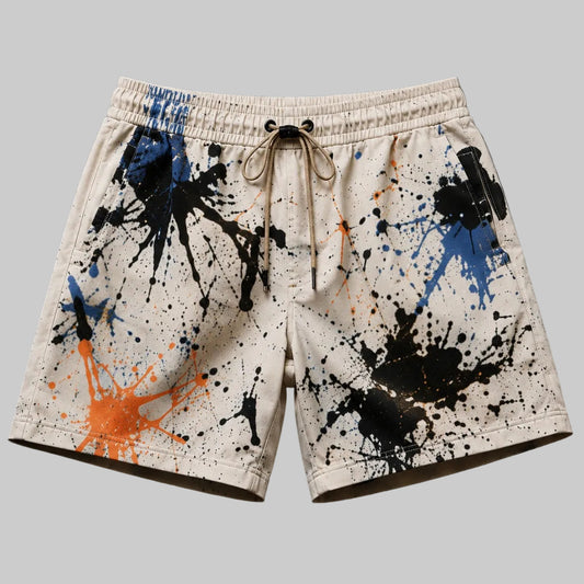 Abstract Paint Splatter Casual Drawstring