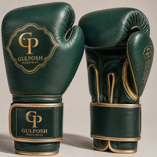 Gulposh Industries Sovereign British Green & Gold Boxing Gloves