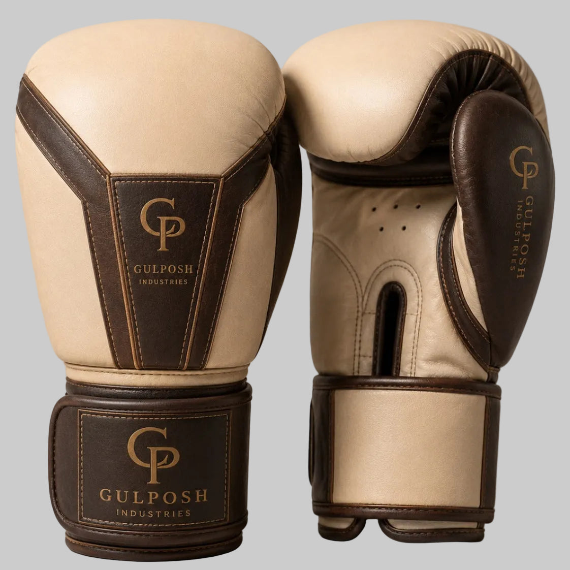 Gulposh Industries Vintage Heritage Cream & Espresso Boxing Gloves